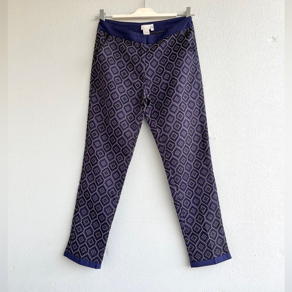 H&M | Woven Jacquard Ankle Trousers
